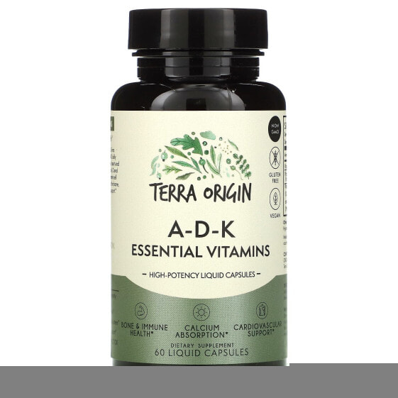 Витамин К Terra Origin A-D-K Essential, 60 жидких капсул