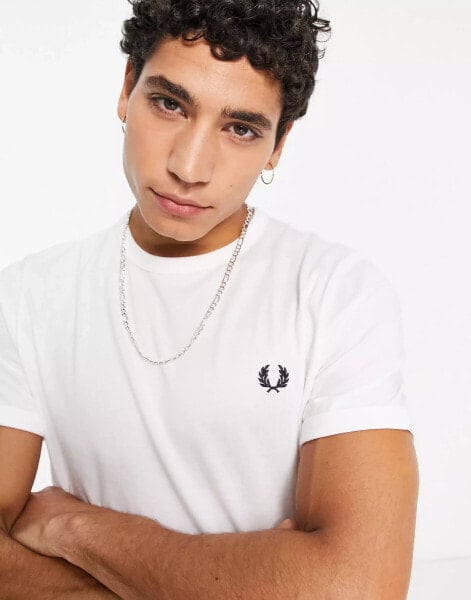 Fred Perry ringer t-shirt in white