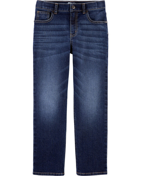 Kid Slim Straight Fit True Blue Wash Jeans 6S