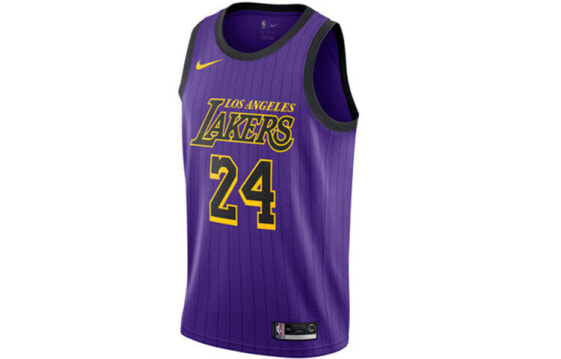 Nike NBA Jersey 洛杉矶湖人城市限定24号科比球衣 18-19赛季 SW球迷版 男款 紫色 / Жилет баскетбольный Nike NBA AV4270-505