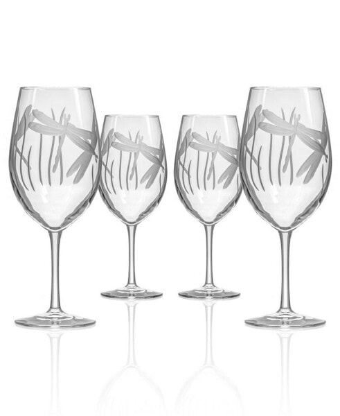 Стаканы для вина Rolf Glass Dragonfly 18 унций - Набор из 4 шт.