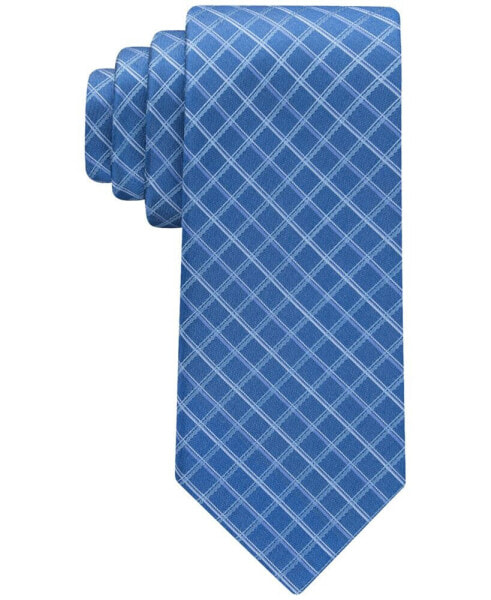 Men's Windowpane Grid Tie