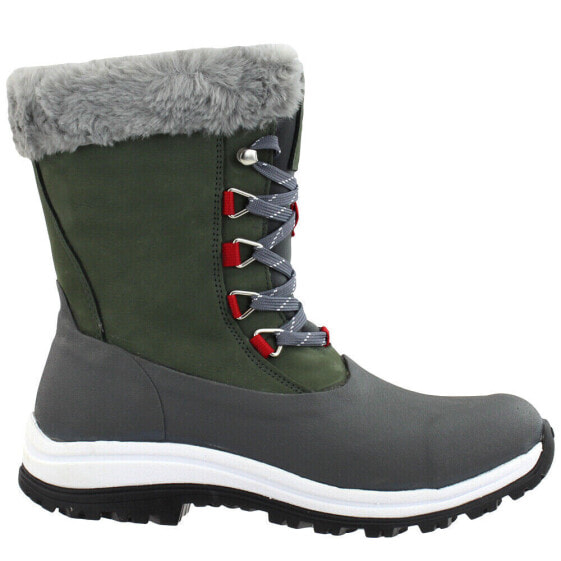 Сапоги женские Muck Boot Apres Lace Arctic Grip Snow в сером цвете