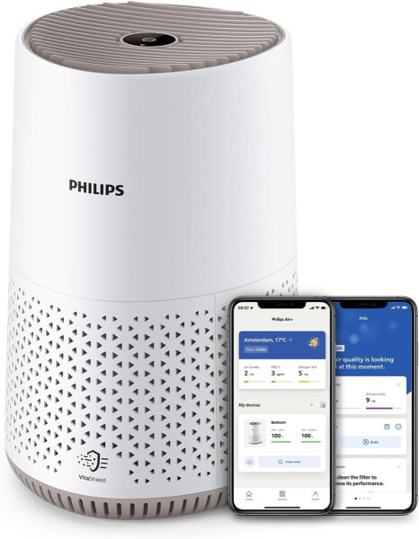Philips 600 Series Air Purifier. Ultra-Quiet and Energy Efficient for Allergy Sufferers. HEPA Filter Removes 99.97% of Pollutants. For Rooms up to 44 m2. App-Controlled. White (AC0650/10)