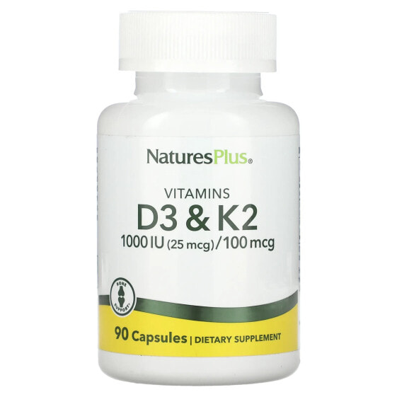 Витамин K NaturesPlus D3 & K2, 90 капсул