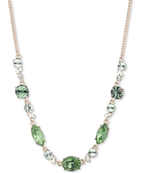 Crystal Frontal Necklace, 16" + 3" extender