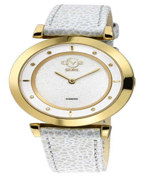 Women's Lombardy White Leather Watch 36mm