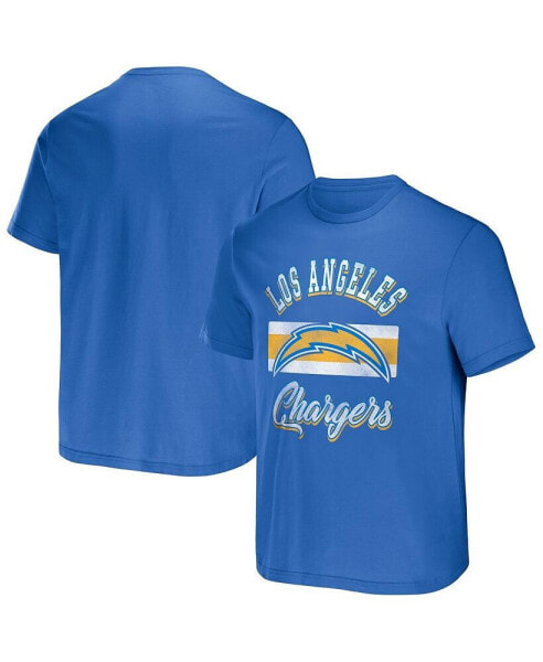 Men's NFL x Darius Rucker Collection by Powder Blue Los Angeles Chargers Stripe T-shirt