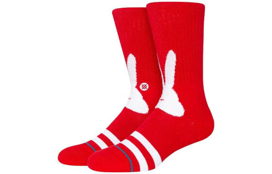 Носки Stance с вышивкой зайца, красный, 2 пары.