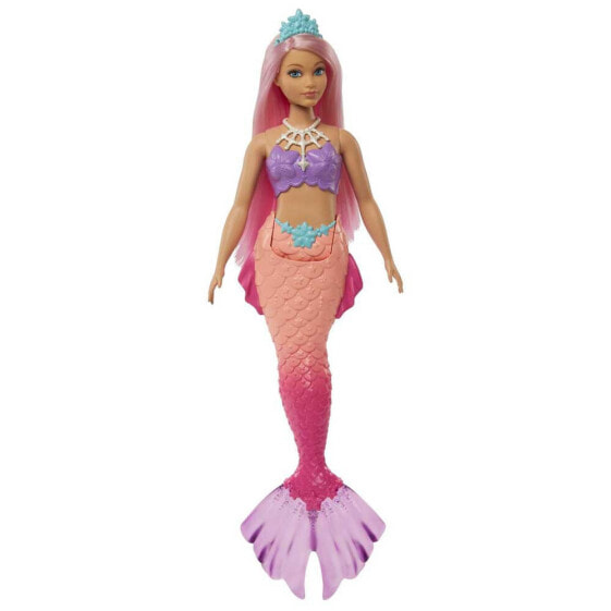 BARBIE Pink Hair Siren With Blue Crown Doll