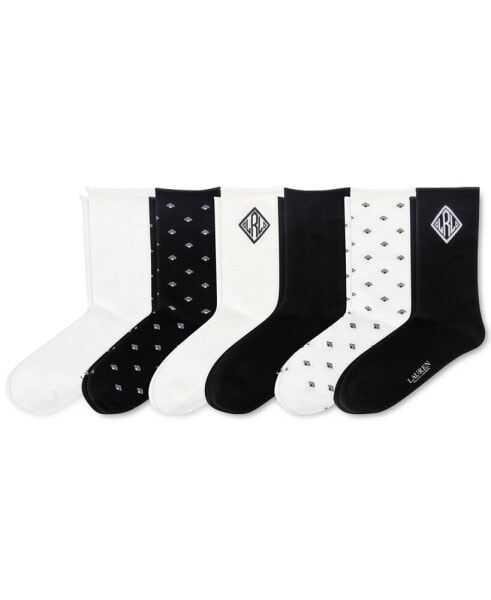 Women's 6-Pk. Deco Roll-Top Socks