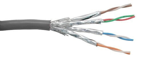 InLine Patch Cable S/FTP PiMF Cat.6 grey AWG27 PVC CU 100m
