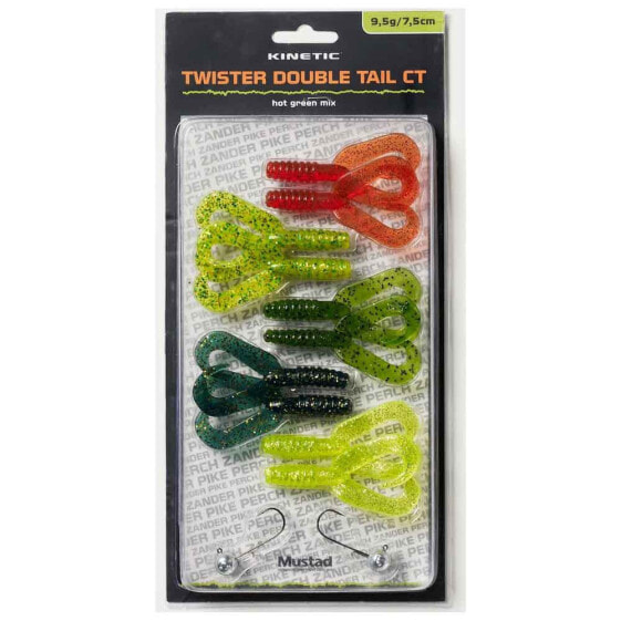 KINETIC Twister Double Tail Mix CT Soft Lure 9.5g 75 mm