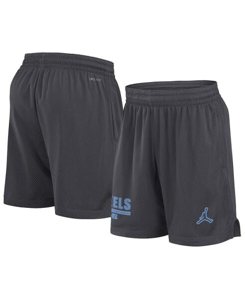 Men's Anthracite North Carolina Tar Heels 2024 Sideline Mesh Shorts