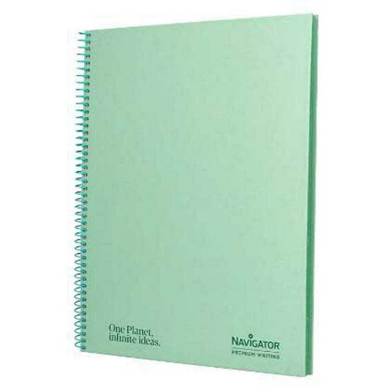 NAVIGATOR Spiral notebook A4 hard cover 80h 80gr square 4 mm with mint margin