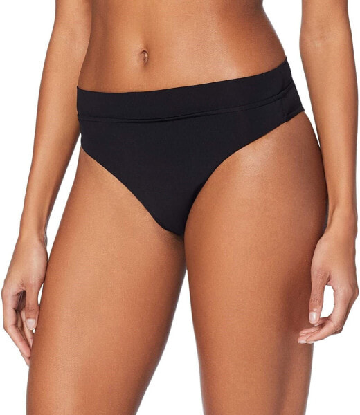 Seafolly Women's Black Active Hi Rise Bikini Bottom Swimsuit size 4 177400
