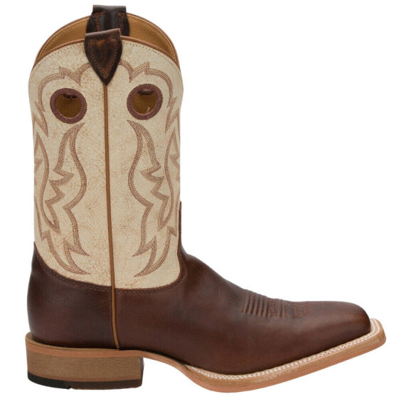 Justin Boots Caddo Square Toe Cowboy Mens Brown Dress Boots BR776