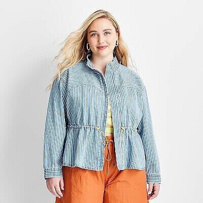 Women's Peplum Denim Jacket - Future Collective with Gabriella Karefa-Johnson