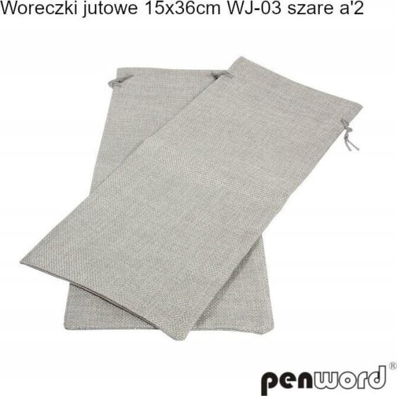 Polsirhurt Woreczki jutowe 15x36cm szare WJ-03 p2