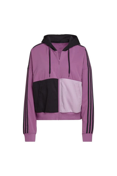 Толстовка Adidas Essentials 3-Stripes Colorblock Full-Zip Kapüşonlu