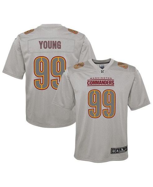 Big Boys Chase Young Gray Washington Commanders Atmosphere Fashion Game Jersey