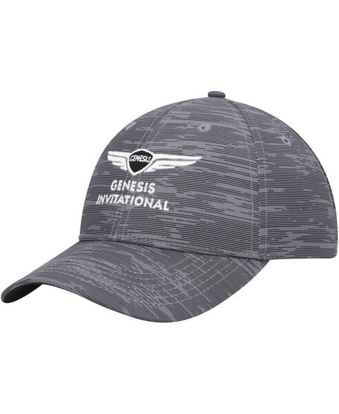 Men's Gray, Black Genesis Invitational Streaker Adjustable Hat