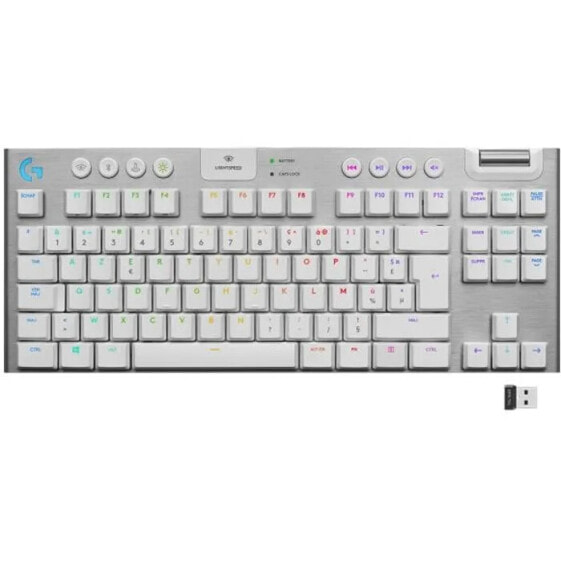 Logitech G915 TKL LIGHTSPEED RGB Kabellose mechanische Gaming-Tastatur, kein Nummernblock GL Touch White