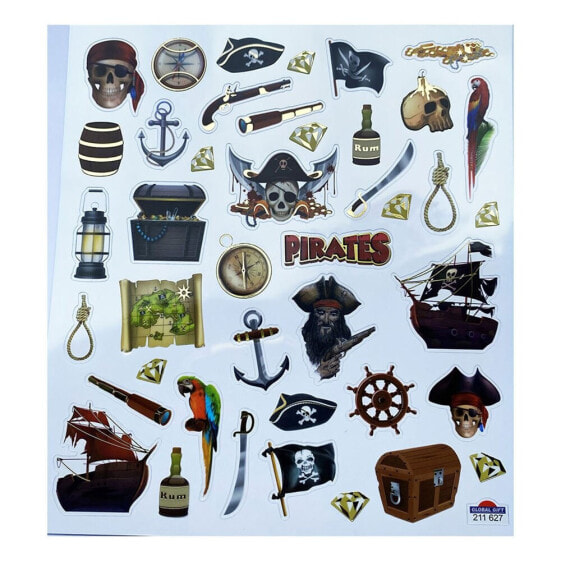 GLOBAL GIFT Classy Glitter Pirates Stickers