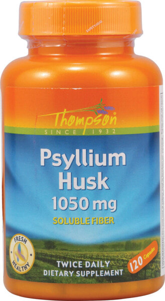 Thompson Psyllium Husk Клетчатка шелуха подорожника 1050 мг 120 капсул