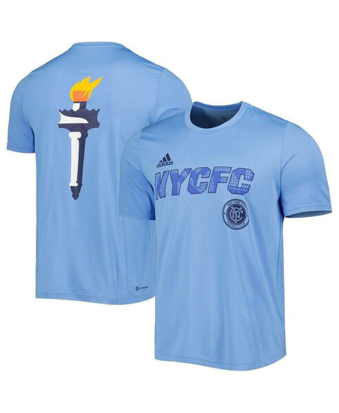 Футболка Adidas Light Blue New York City FC Team Jersey Hook AEROREADY для мужчин