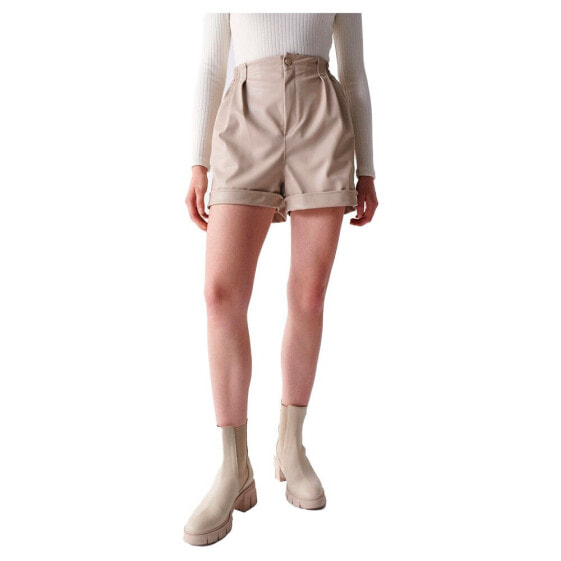 SALSA JEANS Nappa high waist shorts