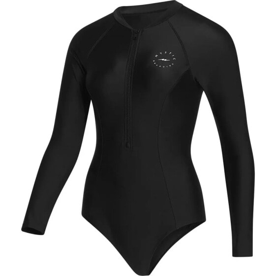 MYSTIC Jayde Swimsuit Long Sleeve Half Zip Rashguard