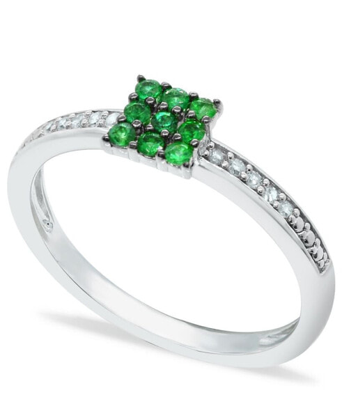 Кольцо Macy's Emerald Diamond Stackable