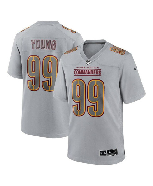 Men's Chase Young Gray Washington Commanders Atmosphere Fashion Game Jersey