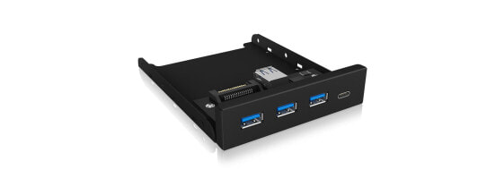 ICY BOX IB-HUB1418-I3 - USB 3.2 Gen 1 (3.1 Gen 1) Type-A - USB 3.2 Gen 1 (3.1 Gen 1) Type-A,USB 3.0 (3.1 Gen 1) Type-C - USB 3.0 - 5000 Mbit/s - Black - Metal