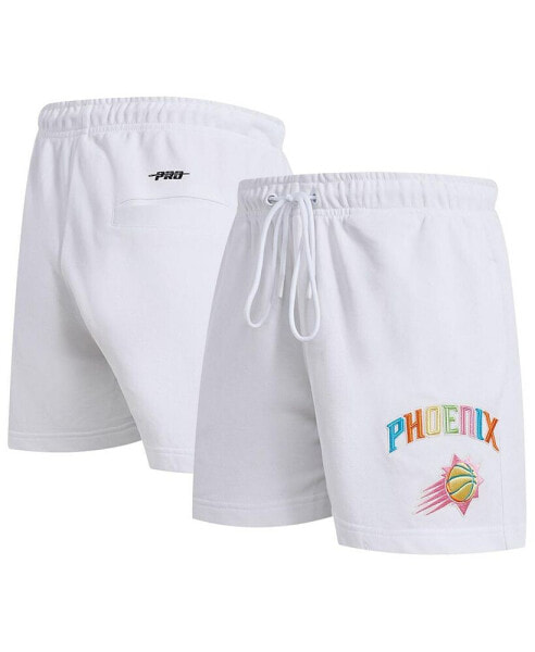 Men's White Phoenix Suns Washed Neon Shorts