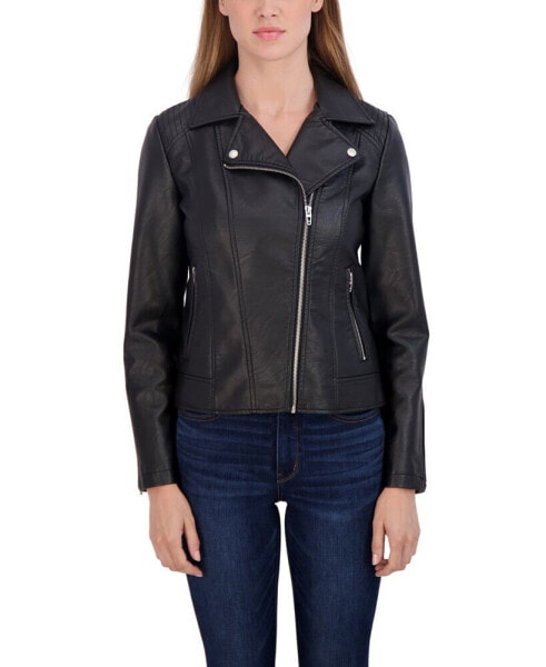 Women's Faux Leather Biker Jacket