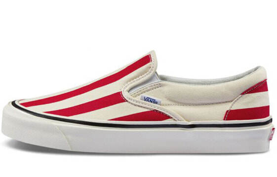 Красно-белые мужские слипоны Vans Slip-On 98 DX