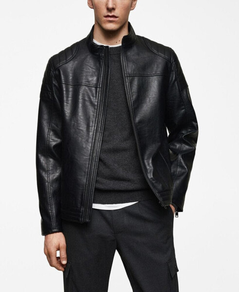 Men's Nappa Leather-Effect Jacket