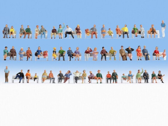 NOCH Sitting People - HO (1:87) - Multicolour