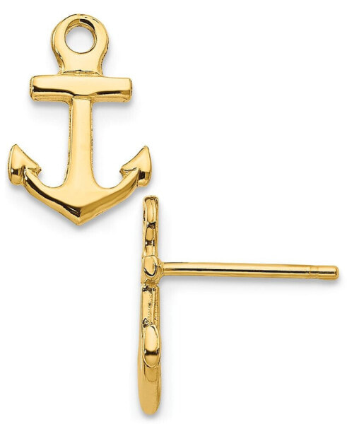 Серьги Macy's anchor Stud  in 14k Yellow Gold