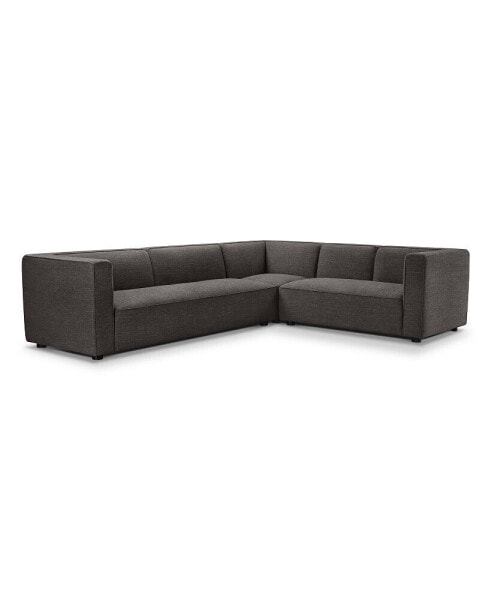 Kyle 3 Piece Stain-Resistant Fabric Sectional