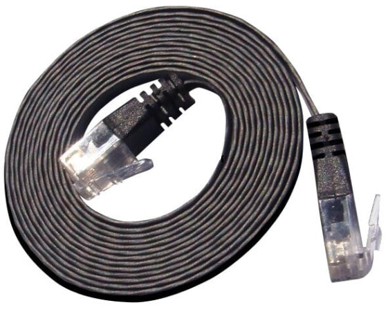 Wirewin PKW-SLIM-KAT6 3.0 SW - 3 m - Cat6 - U/UTP (UTP) - RJ-45 - RJ-45 - Black