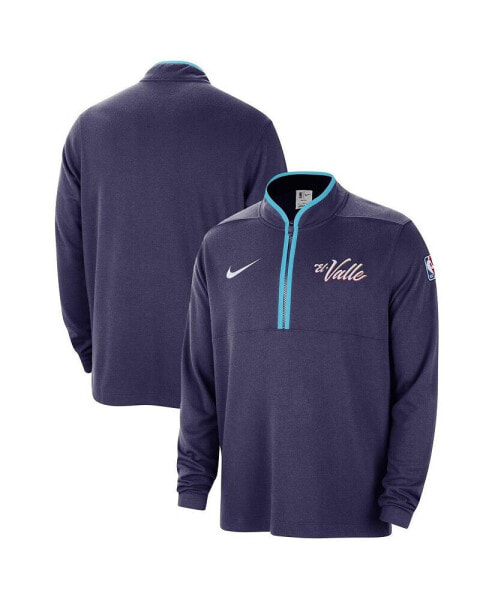 Men's Purple Phoenix Suns 2023/24 City Edition Authentic Coaches Half-Zip Jacket