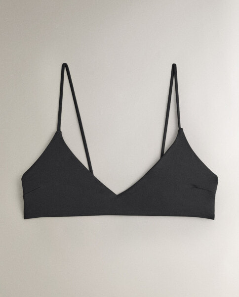 Plain anthracite grey beach bikini top