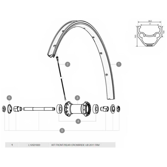 MAVIC Crossride UB 11 Rim kit