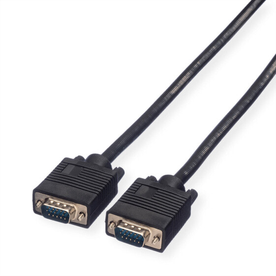ROLINE HQ VGA Cable - HD15 M - HD15 M 20 m - 20 m - VGA (D-Sub) - VGA (D-Sub) - Male - Male - Black