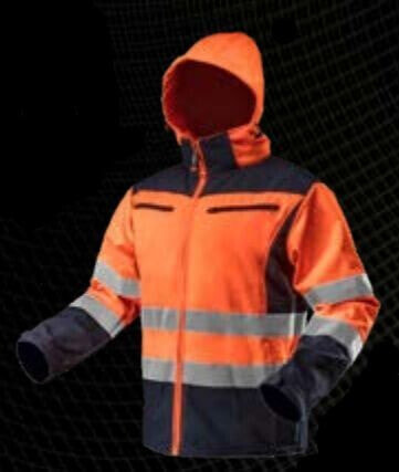 Куртка рабочая предупреждающая Neo Softshell с капюшоном оранжевая размер L (81-701-L)