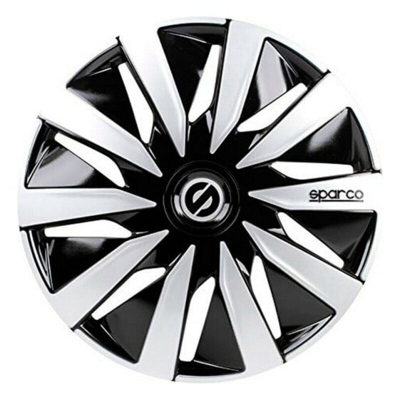 Колпаки Sparco Lazio Чёрные Серебристые 15" (4 шт.)