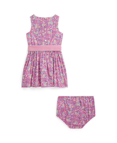 Baby Girls Floral Cotton Poplin Dress